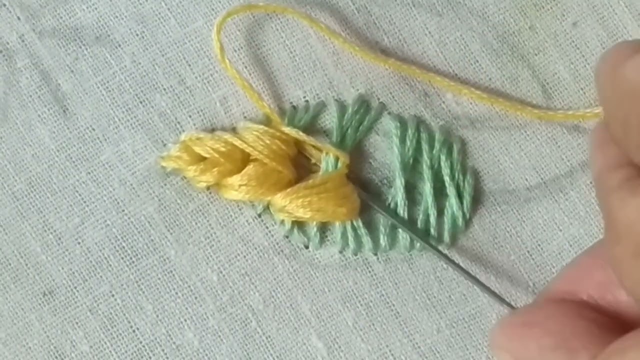 Wow super leaf embroidery #handbroidery #embroiderypatterns