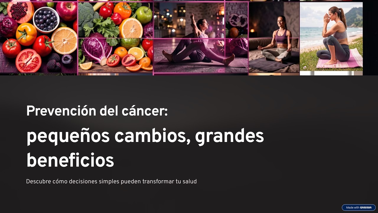 Prevención del cáncer: pequeños cambios, grandes resultados.
