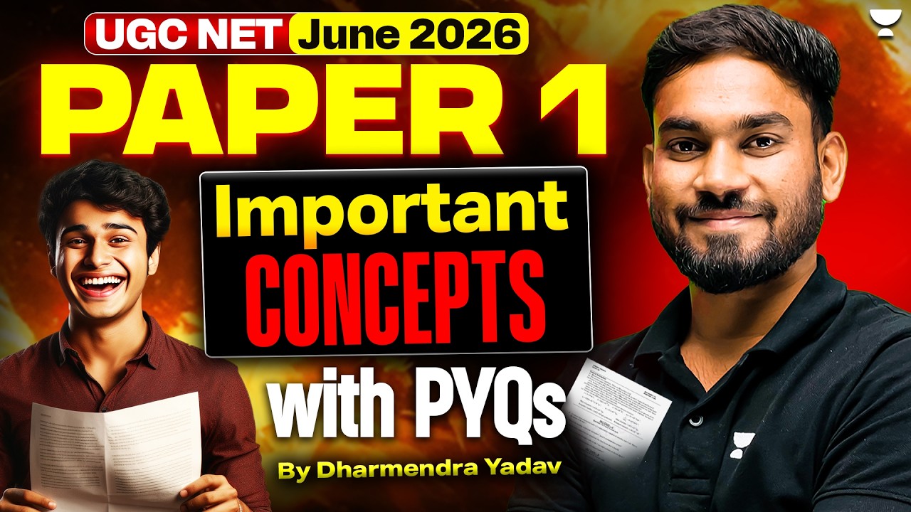 UGC NET Paper 1 | Most Important PYQs with Concept | UGC NET Paper 1 June 2026 | Dharmendra sir