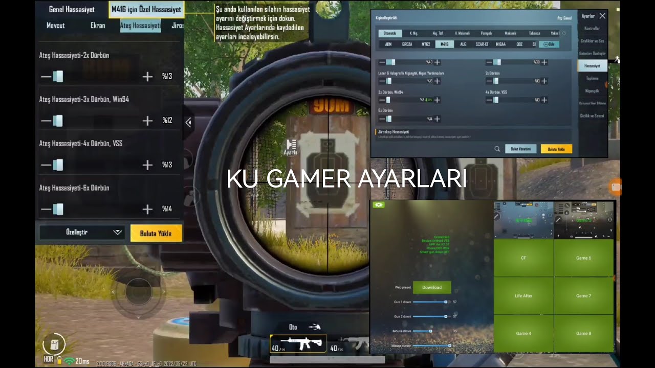 KU GAMER DA PUBG MOBİLE  ( HASSASİYET MAKRO VE KONTROL AYARLARI ) NASIL YAPILIR.