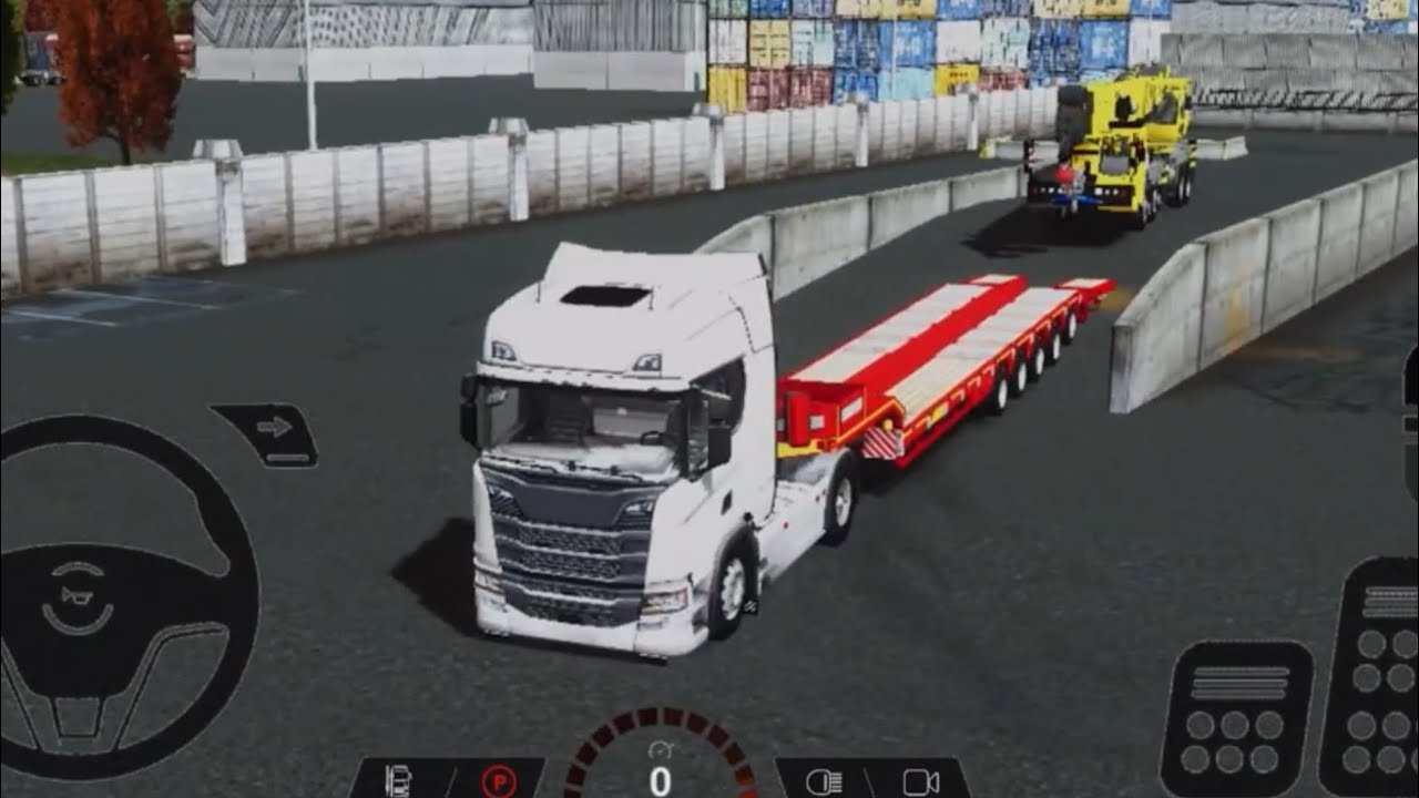 Car truck transport big crane but can’t it.