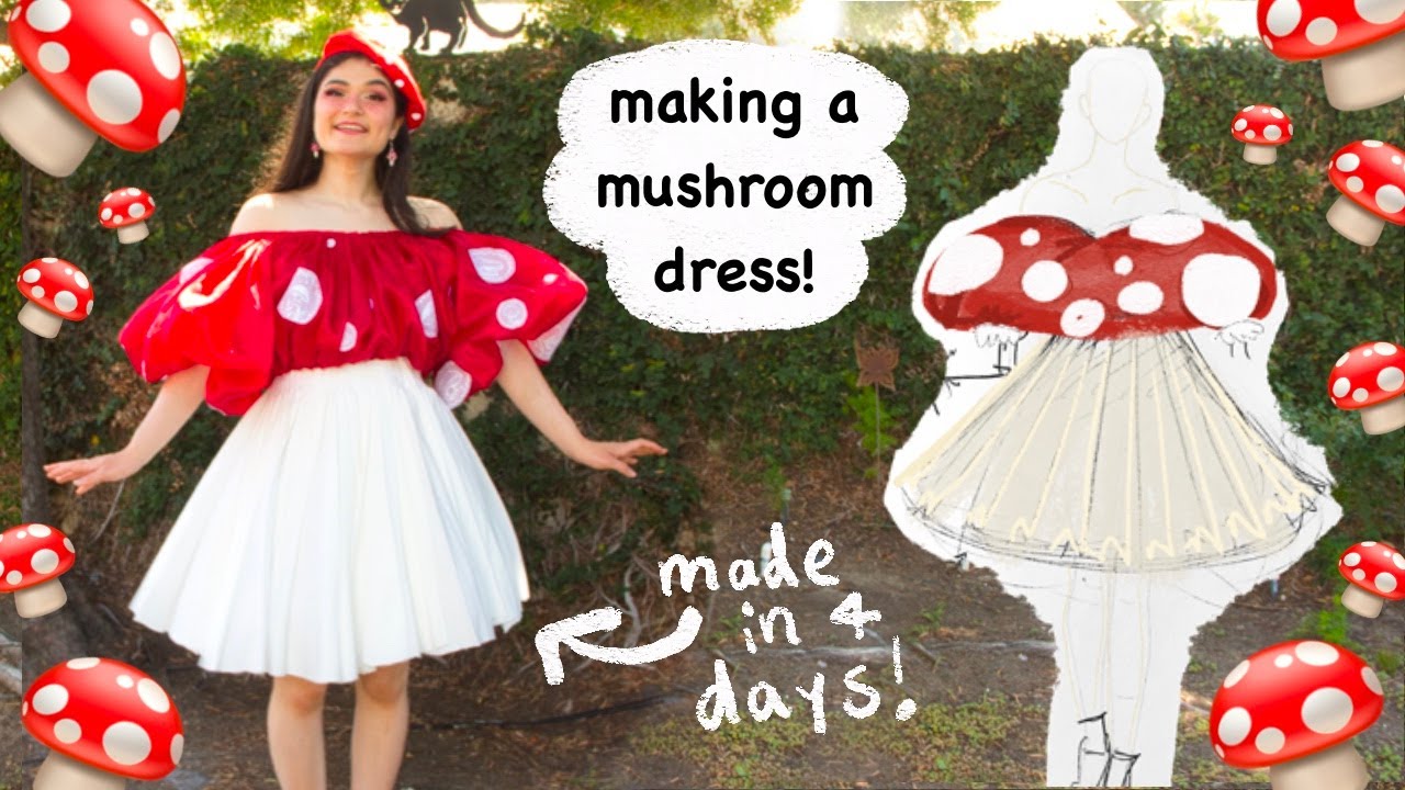 🍄 🍄 making a mushroom dress! 🍄 🍄