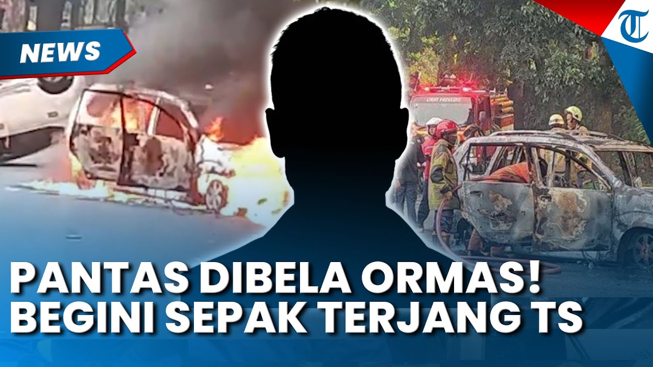 SEPAK TERJANG TS! Sampai Dibela Anggota Ormas Depok 3 Mobil Polisi Berujung Dibakar OTK