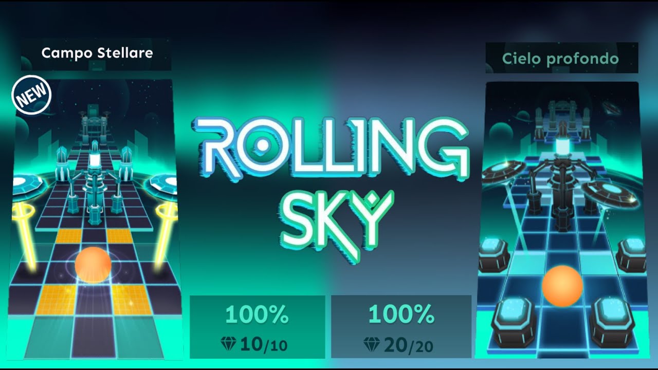 New! Rolling Sky | Starfield ☆ |  Deep Space ☆☆☆☆☆ [All Perfect]