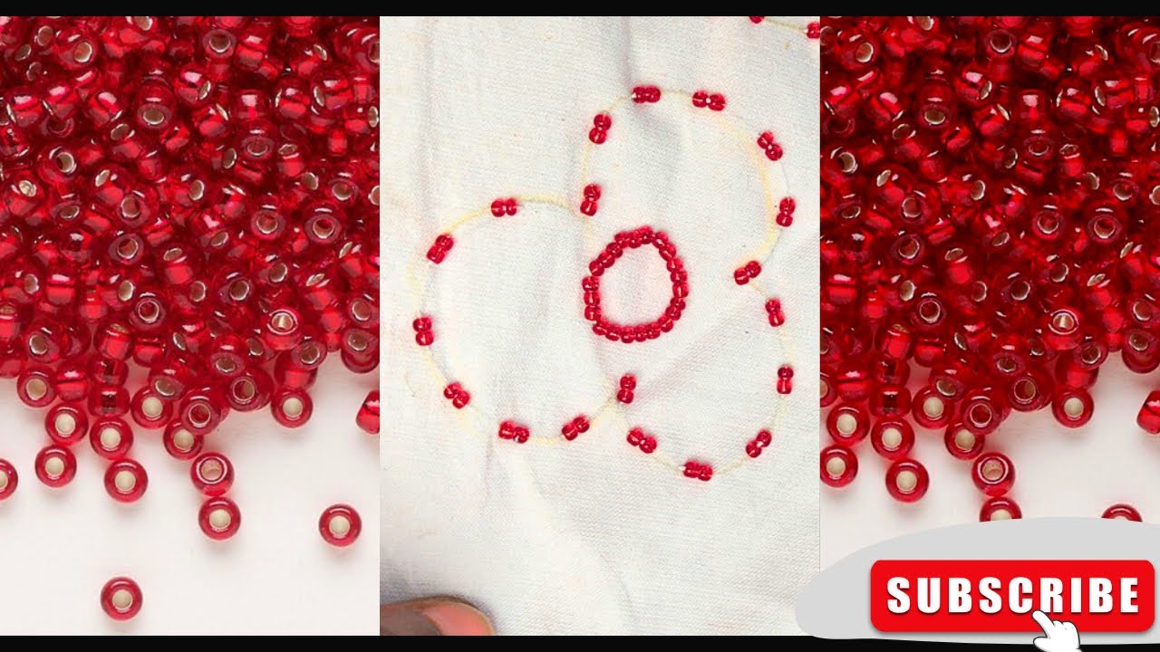HOW TO SEW SEED BEADS ON FABRICS - Beading for beginners🪡