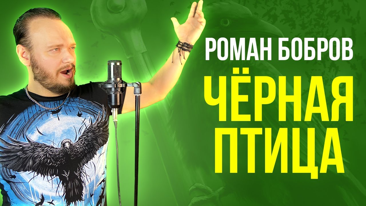 ПРОНИКАЕТ В ДУШУ! Роман Бобров - ЧЕРНАЯ ПТИЦА (музыка и слова Р.Бобров)