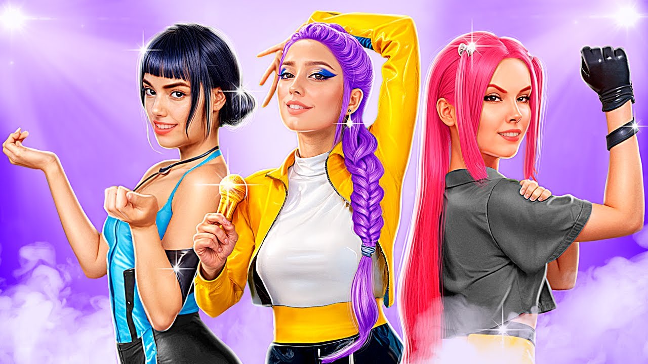 Défi relooking KPop Demon Hunters ! Transformation de Rumi en vrai !