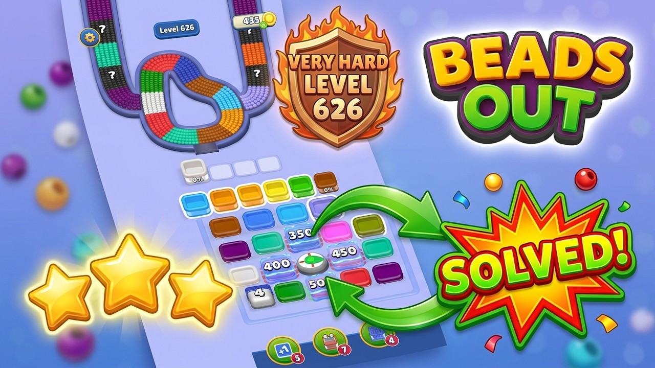 🟢 Beads Out Level 626 Walkthrough | Quick & Easy Solution! 🧩