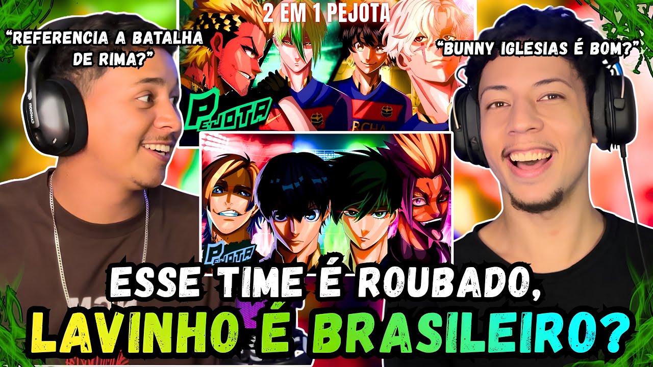 (2 EM 1) REACT Barcha Blue Lock Reis de Catalunha, Kaiser, Rin Itoshi, Isagi e Shidou Choque de Reis