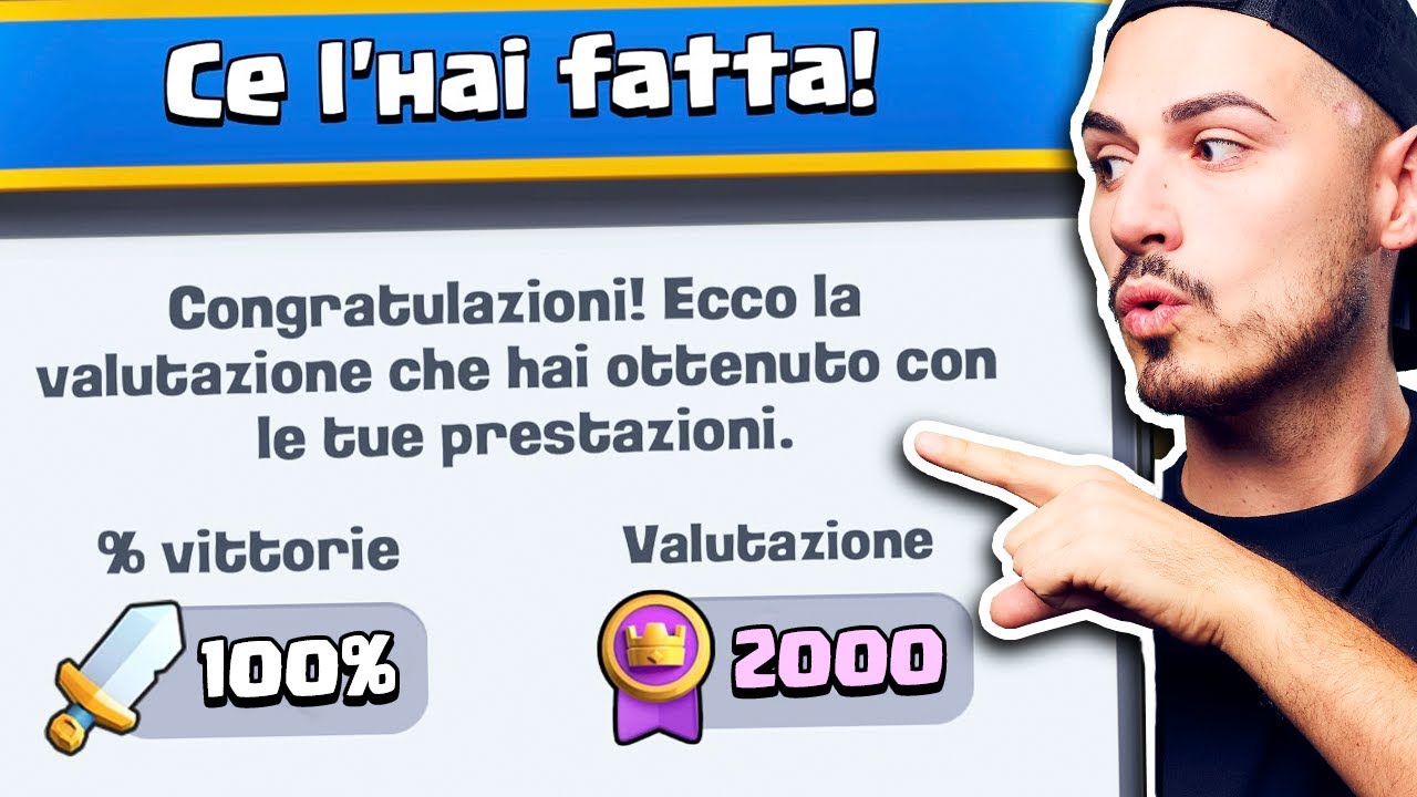 SENZA PAROLE... 100% WIN RATE con DECK DOMATORE! 😱 Clash Royale ITA