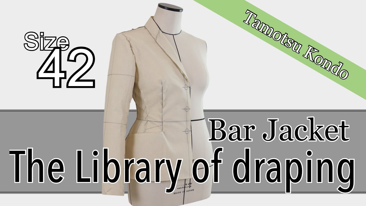 【Vol.36 The Library of Draping】Size42 Bar Jacket, Kondo's draping archive, 42サイズボディを使用したバージャケット