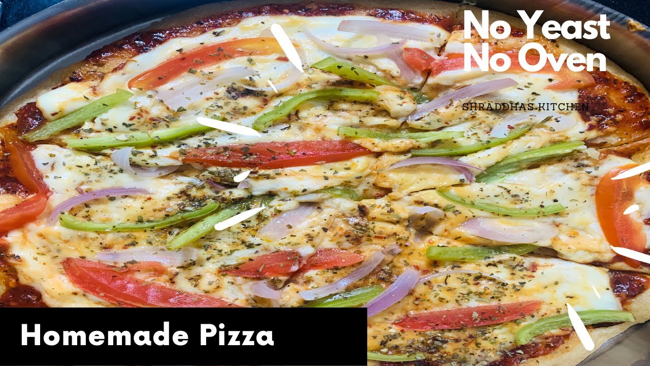 No Yeast, No Oven, No Cheese & No Mayo | Veg Homemade Pizza