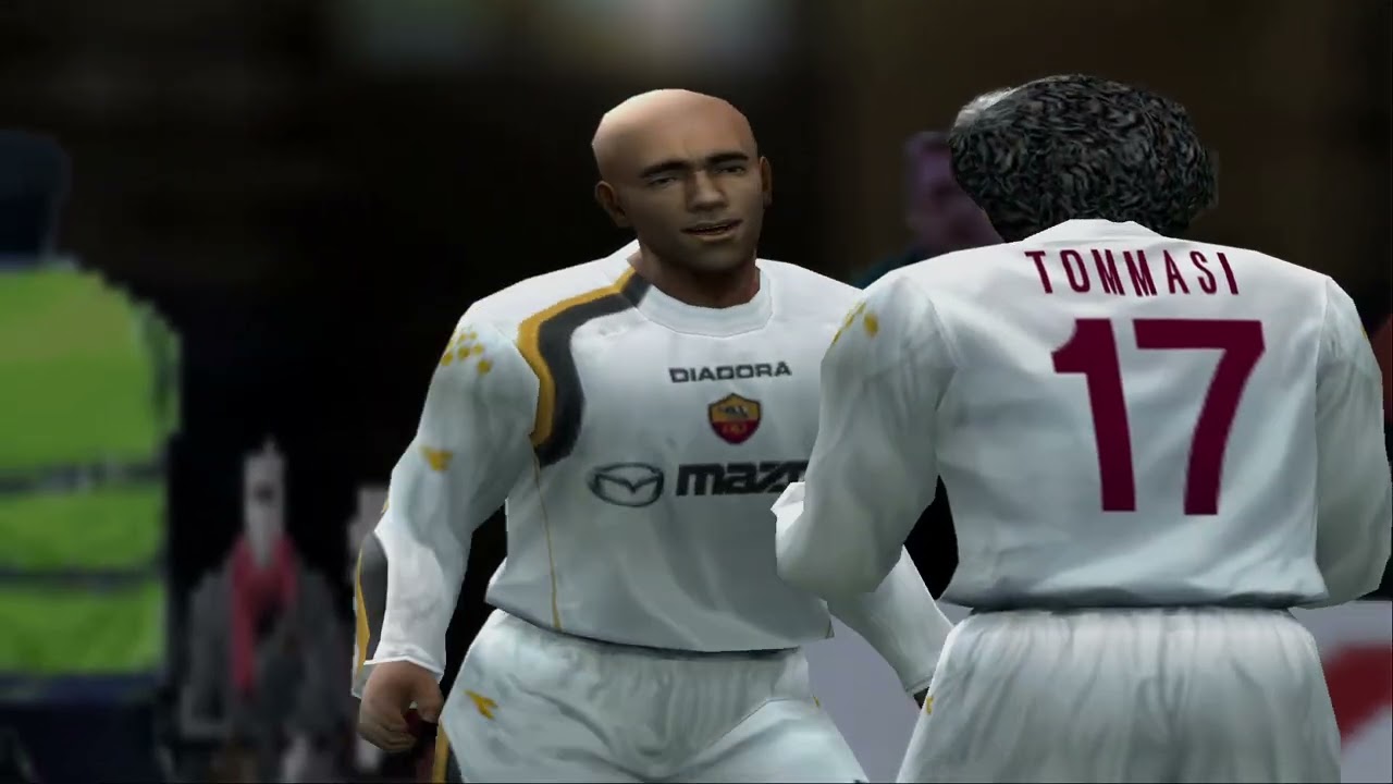 Pro Evolution Soccer 4 [PS2] | North London - A.S. Roma (0-3) Match [English Speaker]