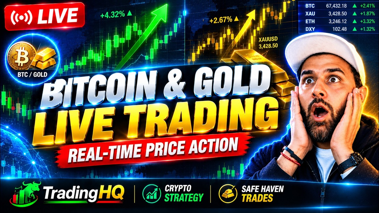 Bitcoin & Gold LIVE: Real-Time Price Action