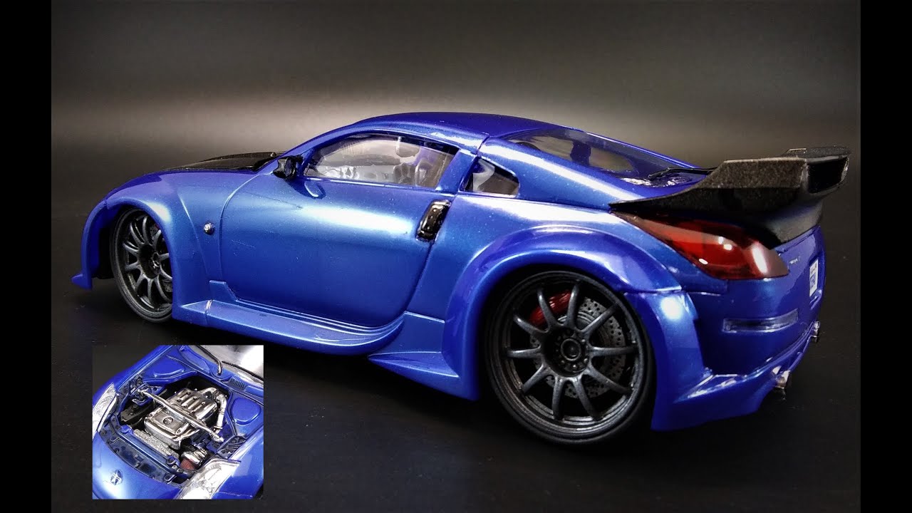 2006 Nissan 350Z Custom 1/25 Scale Model Kit Build Review AMT1220 Fast Furious Nismo AMT