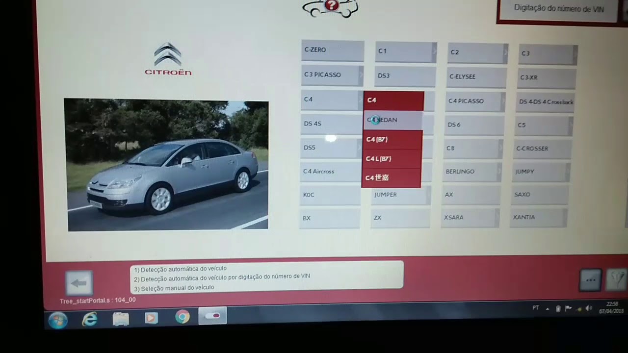 Ativar Farol de Neblina C4 usando Diagbox (Lexia)