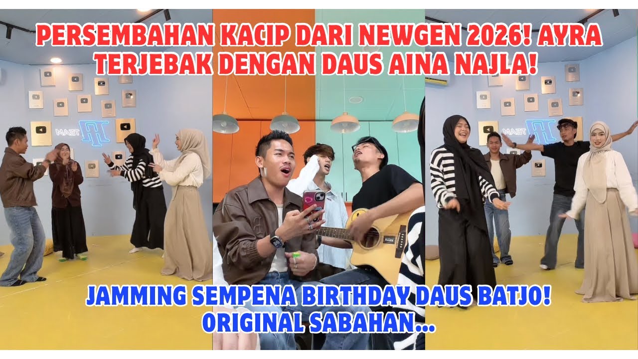 AINA DAUS NAJLA AMRIE BUAT PERSEMBAHAN DI PAGI HARI? JAMMING SEMPENA BIRTHDAY DAUS? AYRA PUN JOIN?