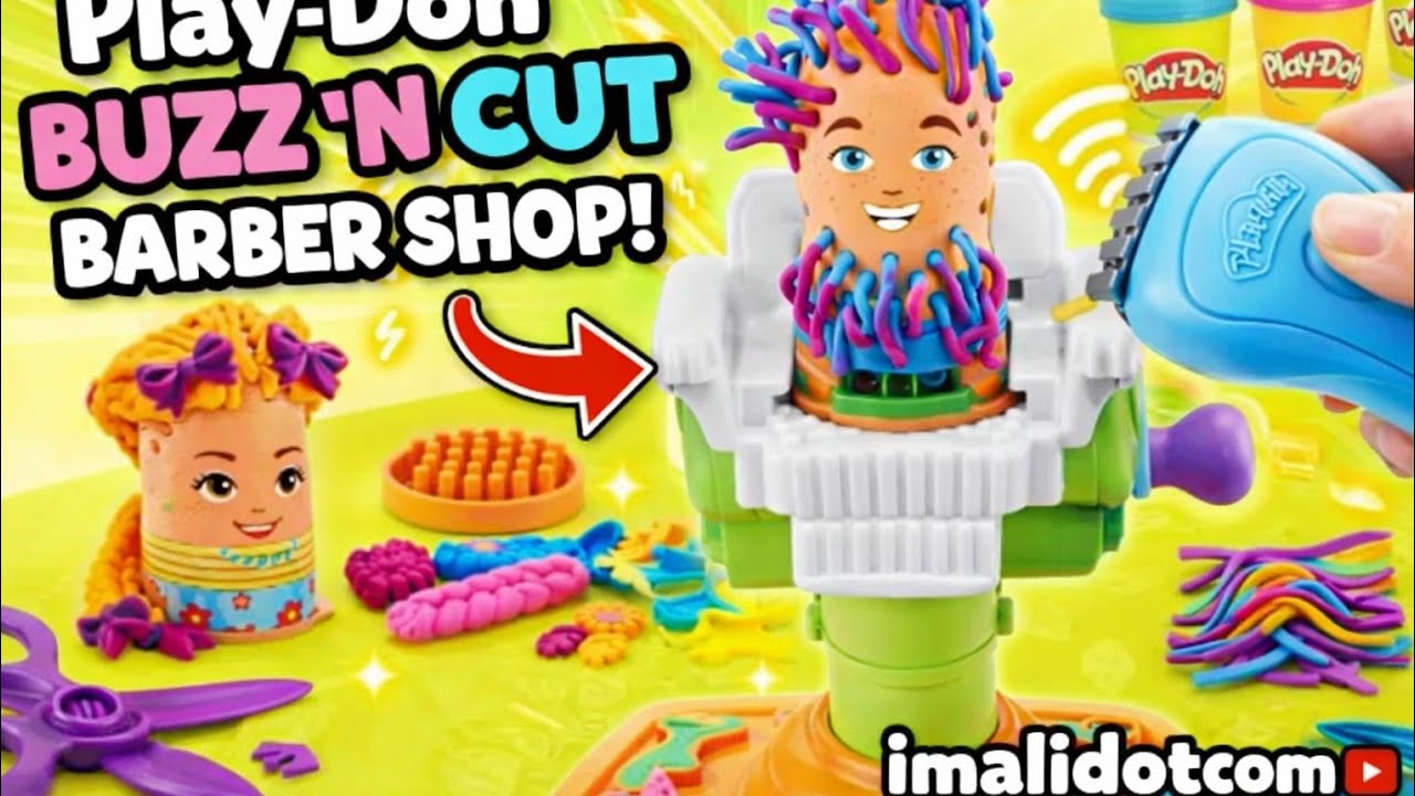 Безумная парикмахерская из пластилина Play-Doh ✂️ Распаковка салона красоты Buzz ’n Cut #imalidotcom