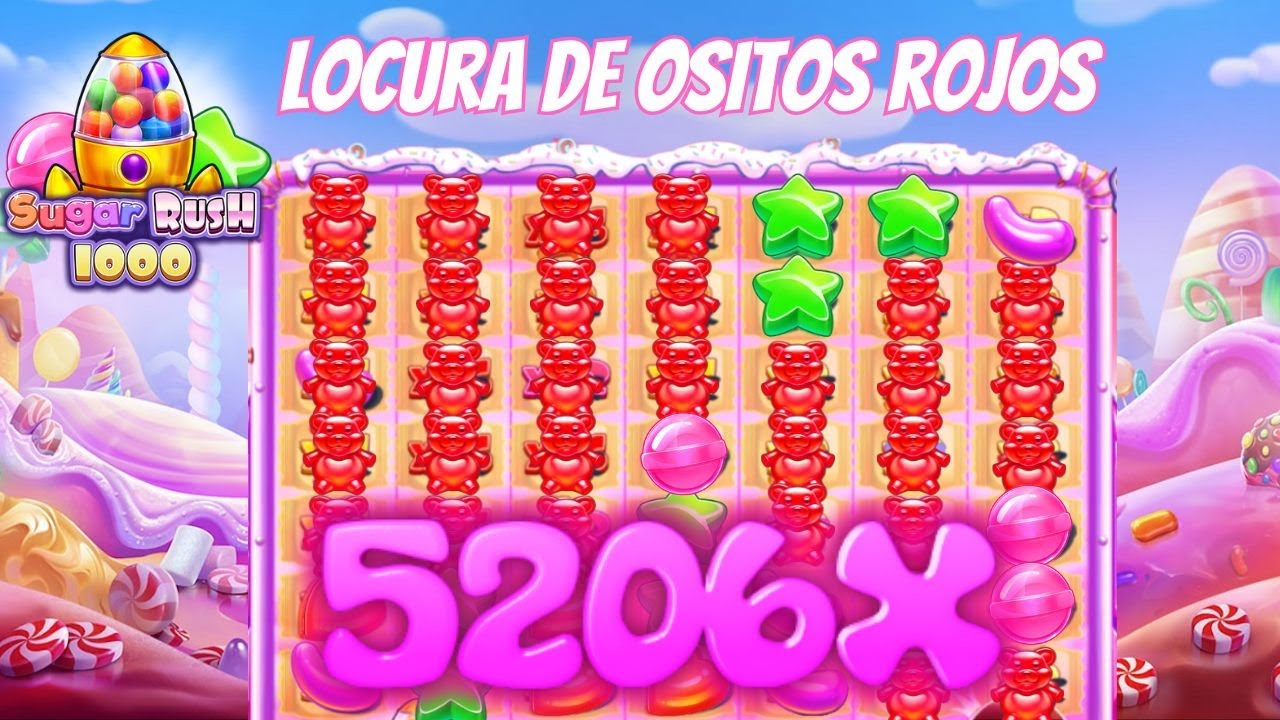 Ganamos mas de 5000x en Sugar Rush 1000, locura de ositos rojos!!!