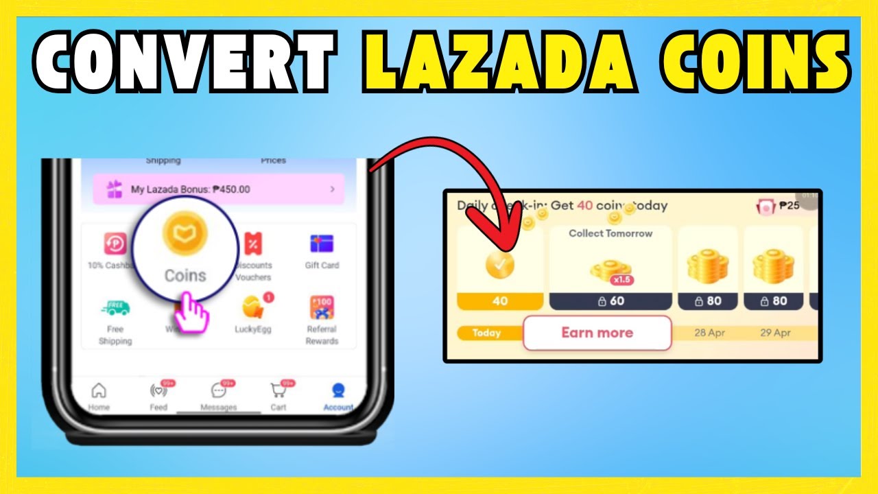 Как конвертировать монеты Lazada в кошелек Lazada [НОВОЕ ОБНОВЛЕНИЕ]