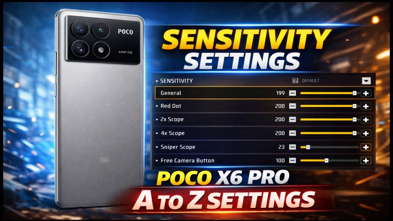Poco x6 pro A to Z settings game booster sensitivity in free fire || garena free fire max