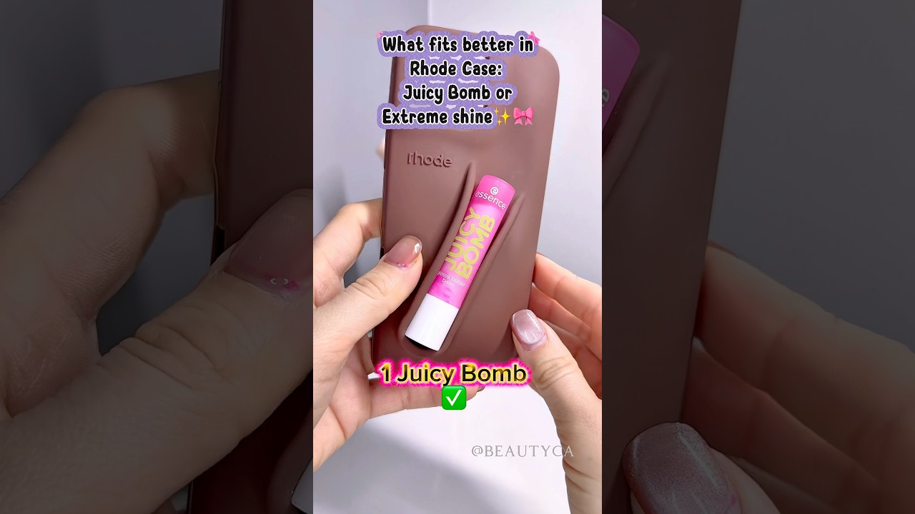 What fits better in Rhode case✨#rhode #phonecase #whatfits #essence #juicybomb #viralmakeup #shorts