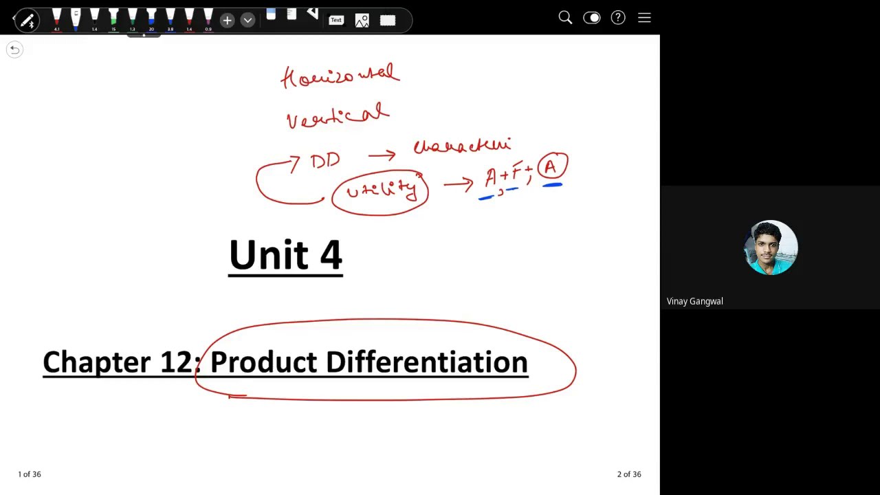 Unit 4 Chapter 12: Part 1Vertical and Horizontal Differentiation and Characteristics Approach