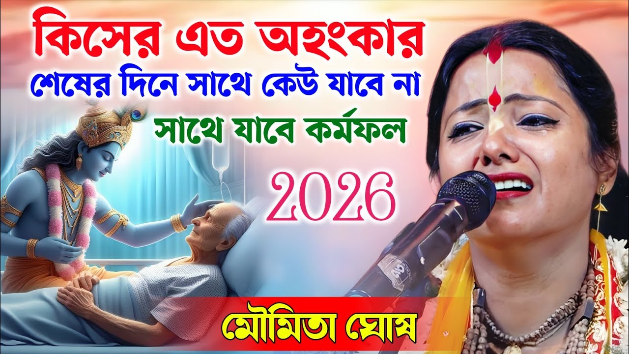 কিসের এত অহংকার | শেষের দিনে সাথে কেউ যাবে না | মৌমিতা ঘোষ কীর্তন | Moumita Ghosh Kirtan 2026 |
