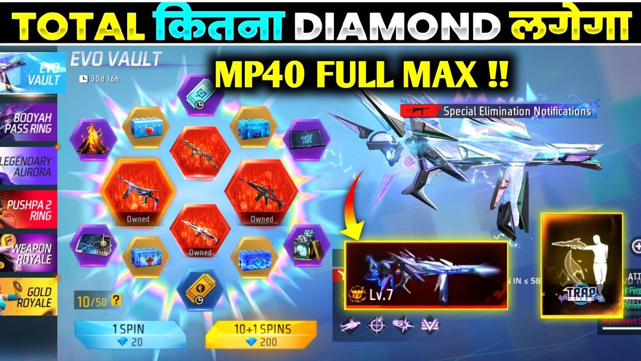 Free Fire New Evo Vault Event | New Evo Vault Event | Upgrade Evo Mp40 Full Max| Free Fire New Event