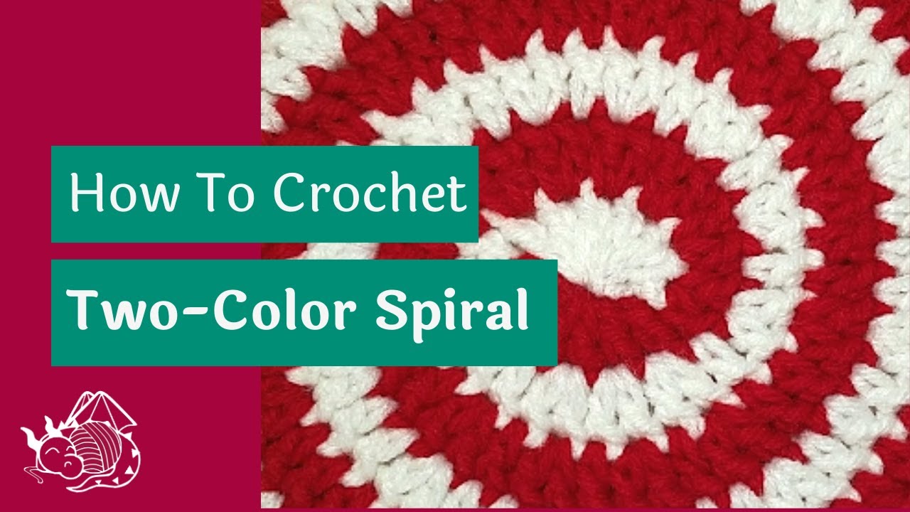Two-Color Spiral Double Crochet (dc) in the Round