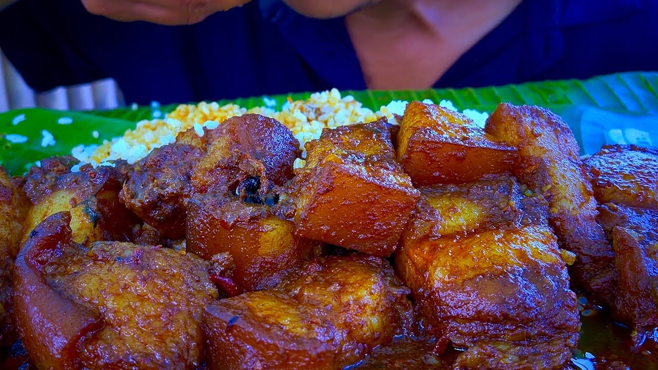 DELICIOUS ! COOKING VLOG & SPECIAL PORK CURRY Recipe 🍛 4KG PORK MEAT With RICE Eating 🤤 ! 