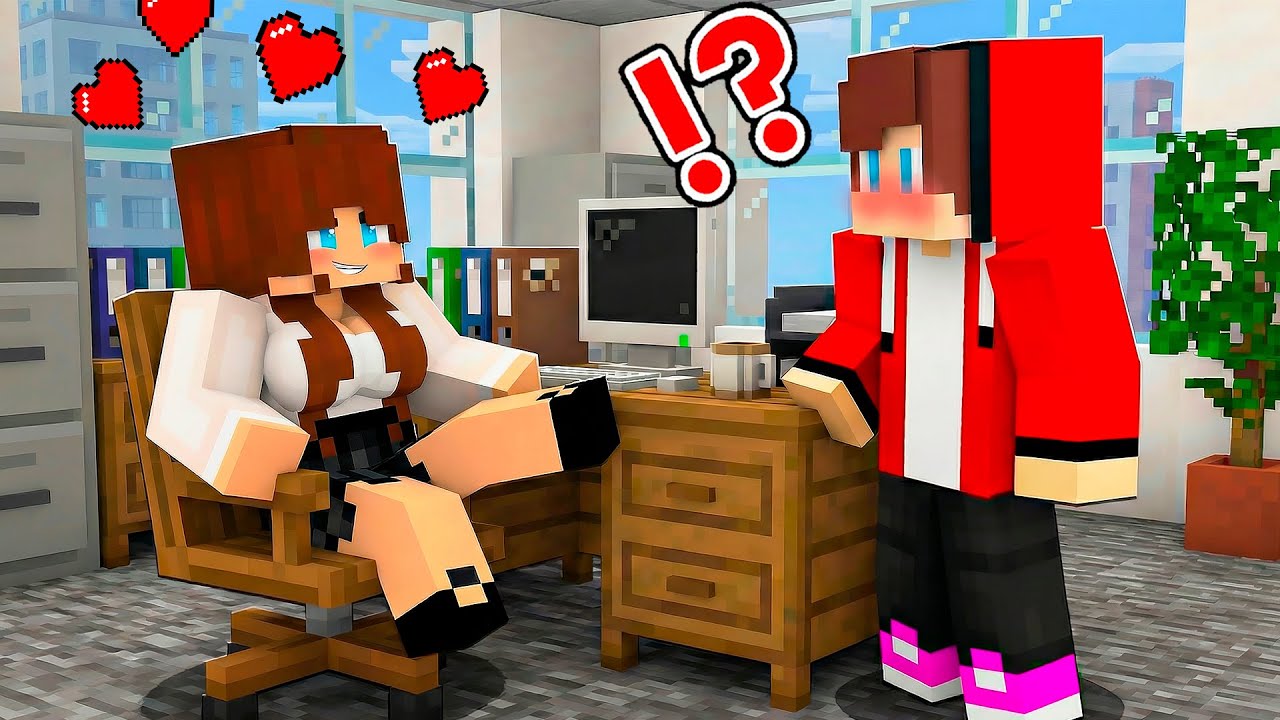 JJ Girl Made LOVE with JJ in OFFICE ?! - Maizen Minecraft