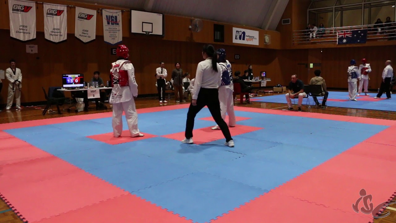 2018 VIUC - Ken Ahunin (MON) vs Paul Calafiore (TT) - Male Black Belt Sparring (Feather)