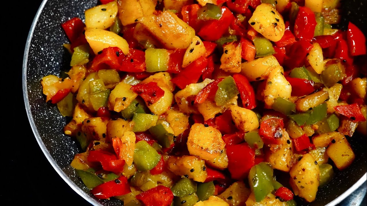 This POTATO & CAPSICUM RECIPE Is So Delicious & Easy | VEGAN Bell Pepper Recipe
