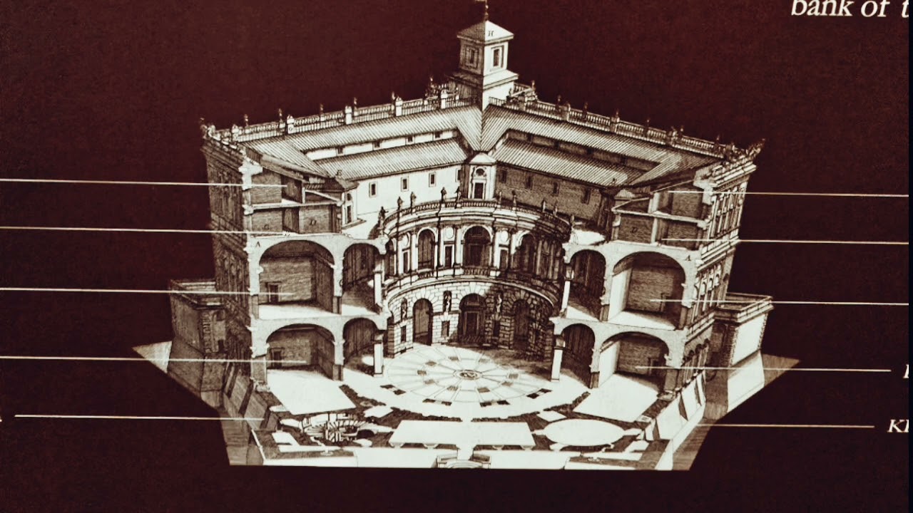 Дворец и парк Фарнезе в Капрарола под Римом, шедевр позднего Ренессанса и маньеризма 16 века