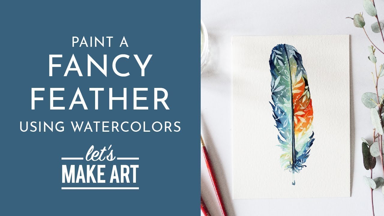 Fancy Feather - Watercolor Tutorial with Sarah Cray