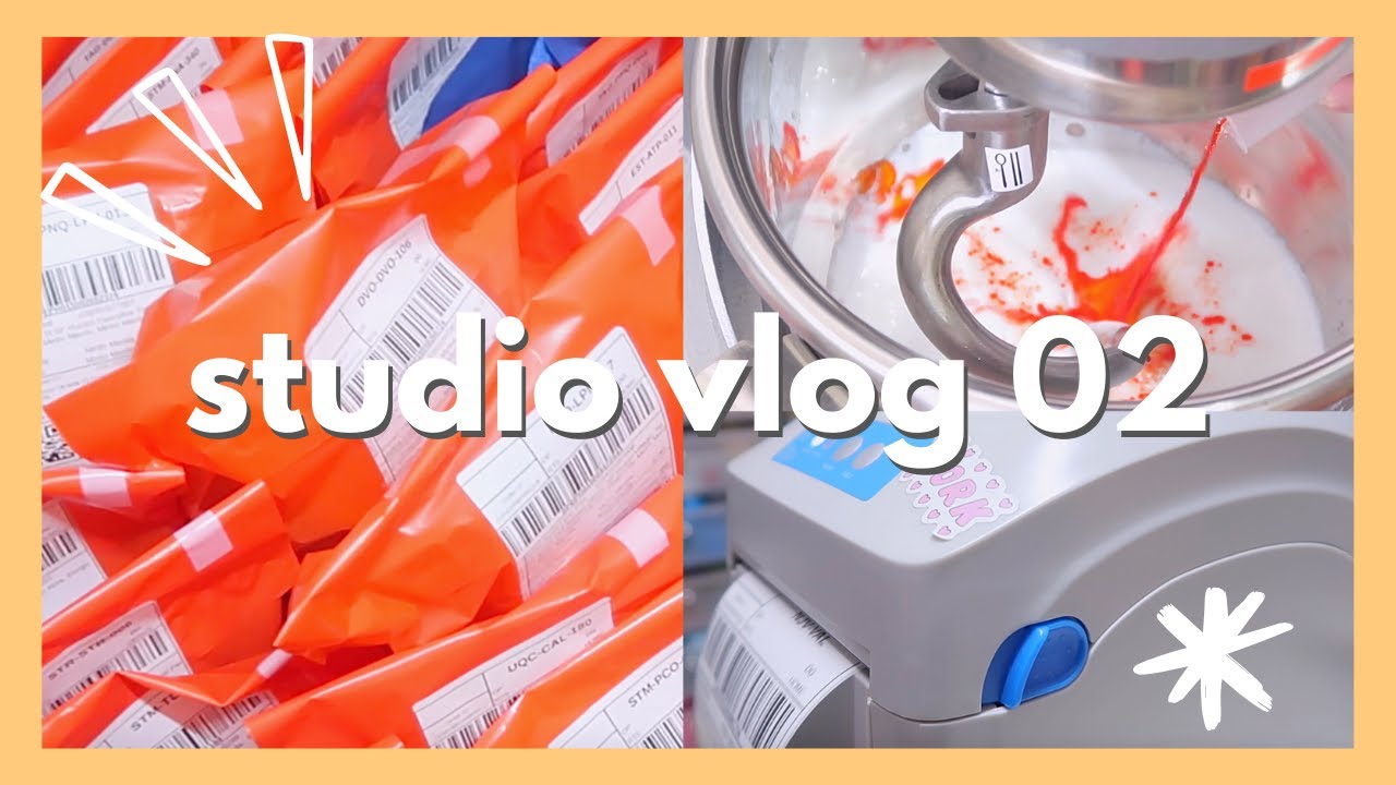 STUDIO VLOG 02: making slime and opening packages