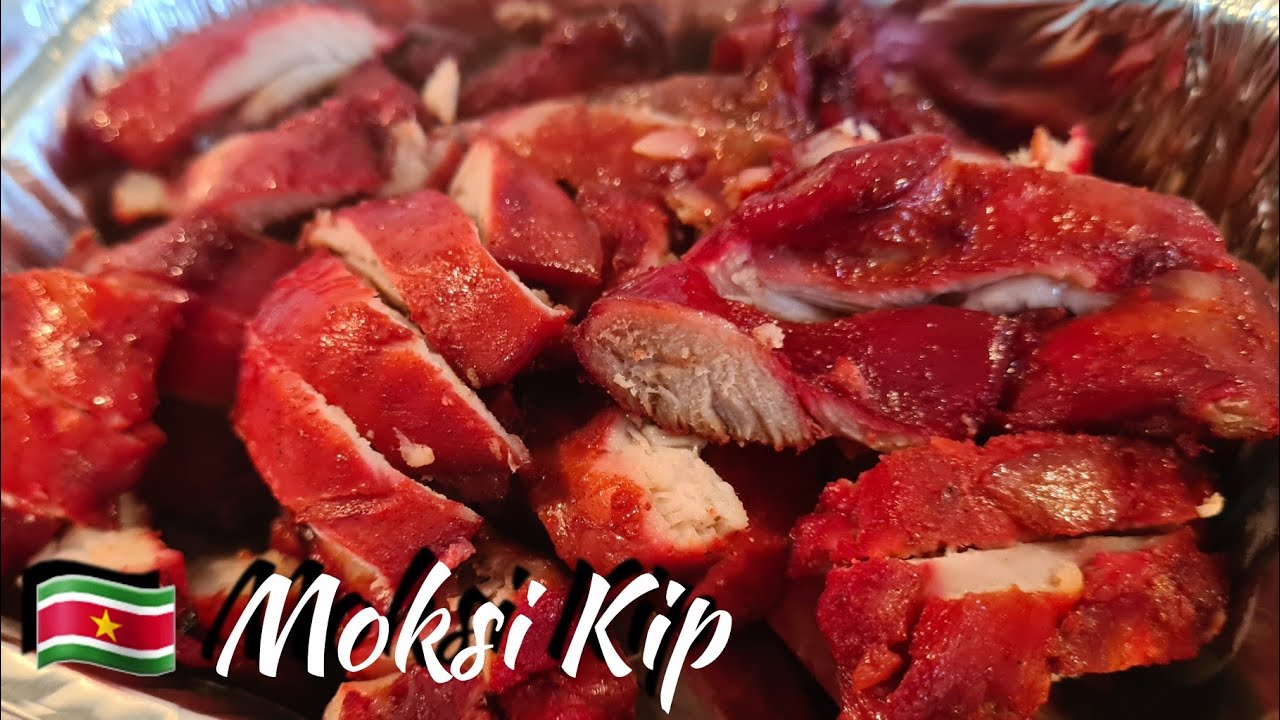 🇸🇷 Moksi Meti Kip broodje recept|Surinamese Chicken char siu recipe|