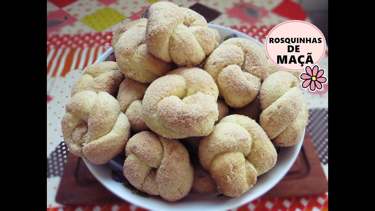 BOLACHA DE MAÇÃ E CANELA - ROSQUINHAS