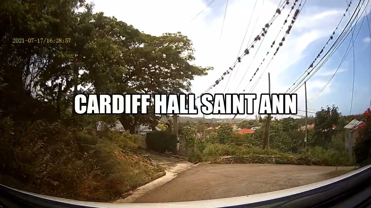 Direction to Cardiff Hall in Saint Ann, Jamaica.