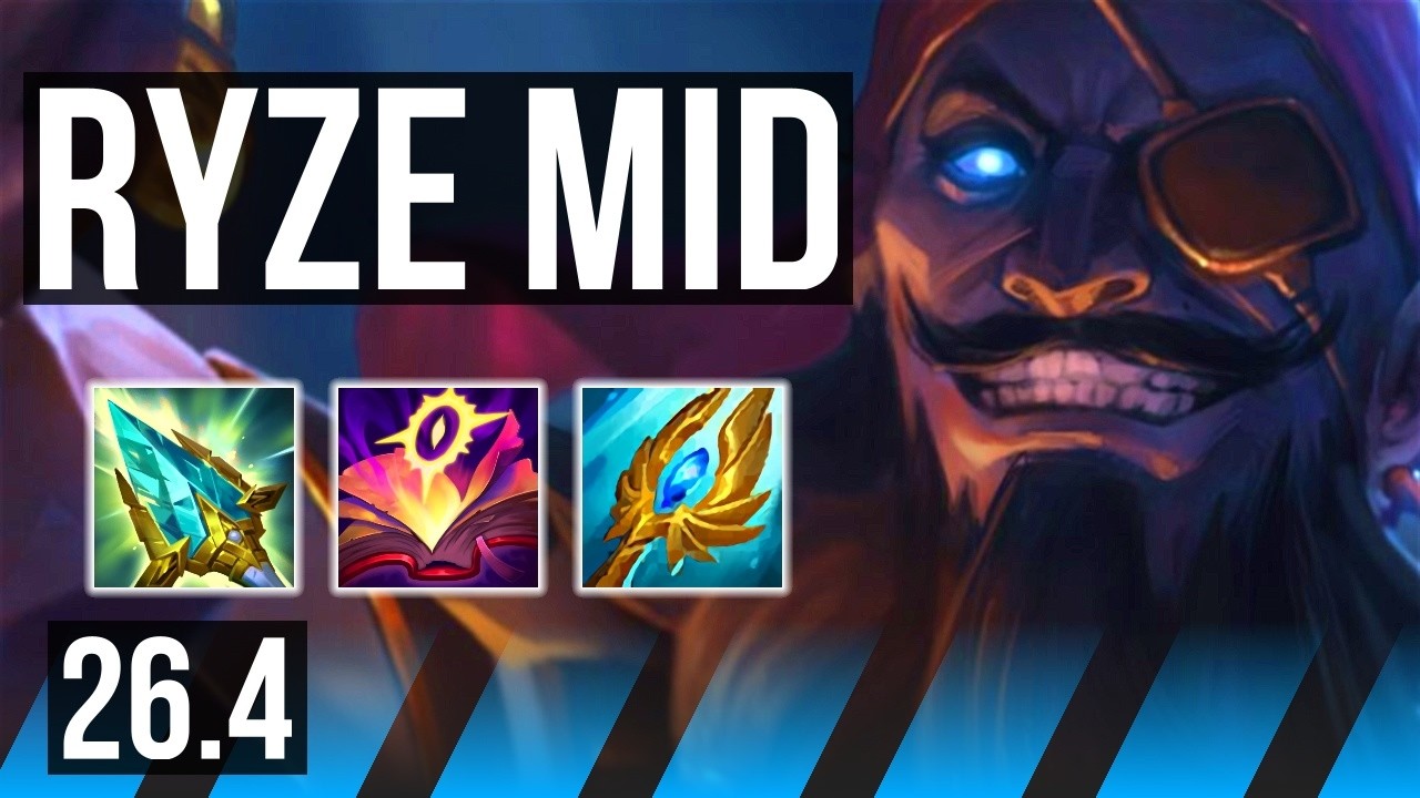 RYZE vs AKALI (MID) | Good KDA: 12/1/5, 52K damage | EUW Master | 26.4