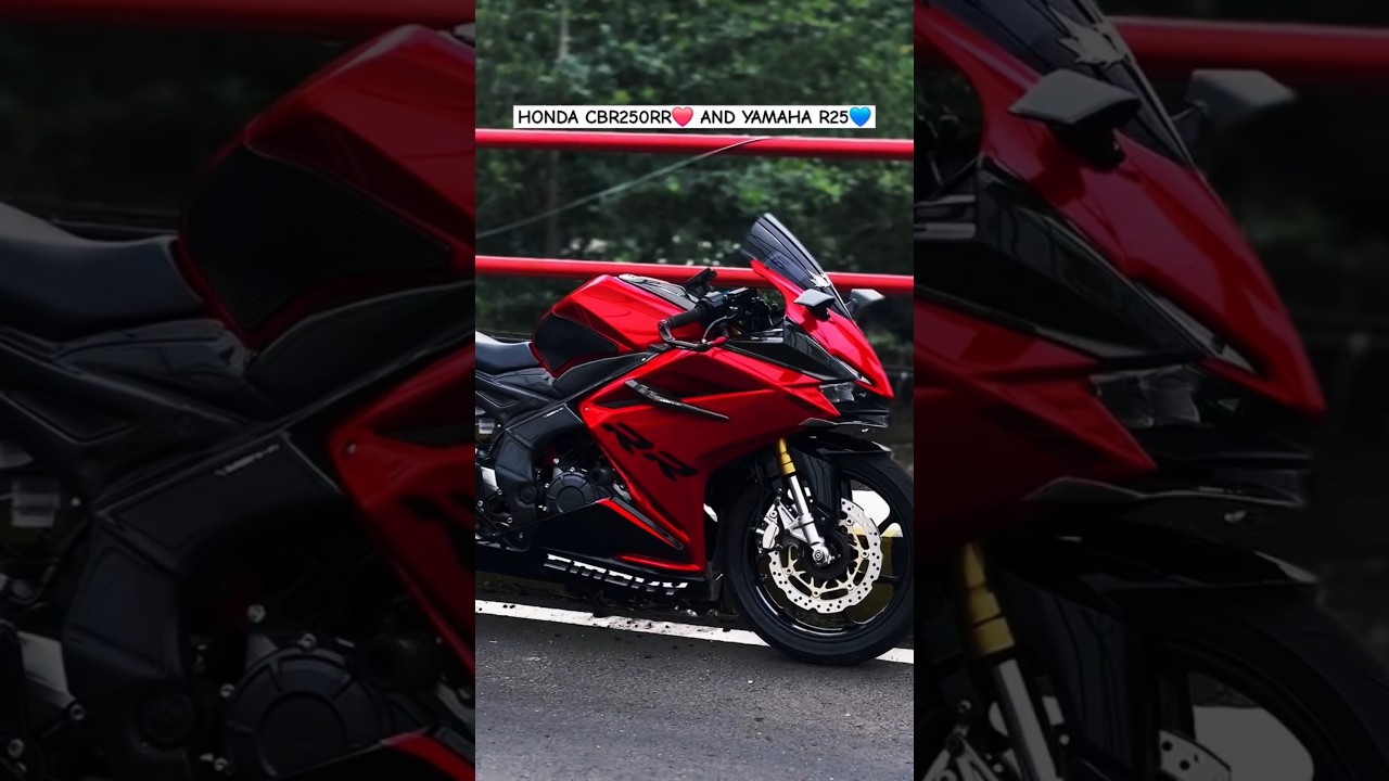CBR 250RR AND R25 #honda#cbr#cbr250rr#yamaha#yamaha250#superbike#riders#bikelife