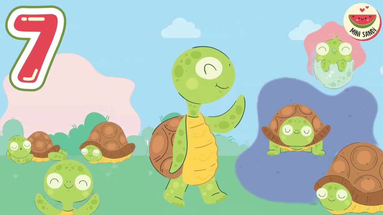 Contamos do 1 ao 10 con animaliños 🦊🐝🐰 | Canción infantil suave para aprender os números