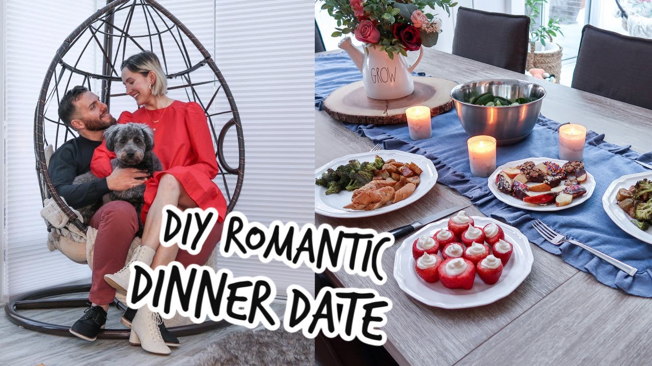DIY Romantic Dinner Date Night At Home + RECIPES