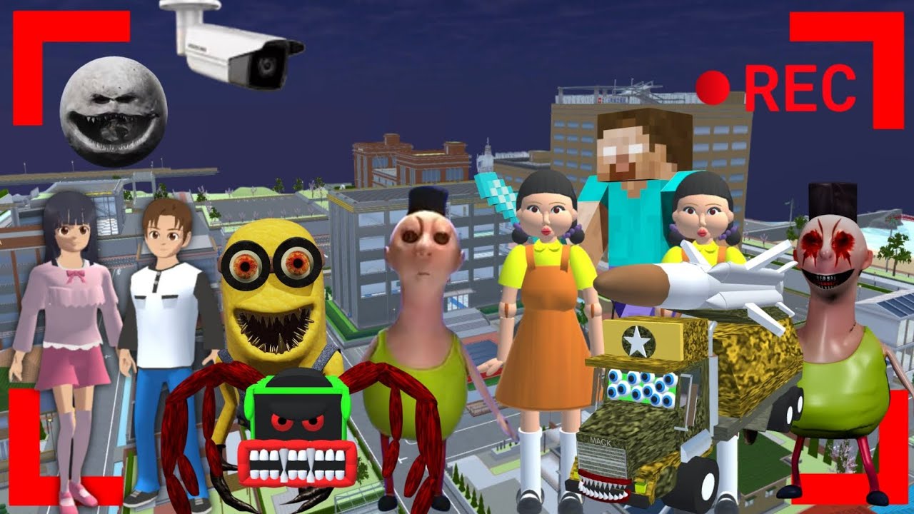 Yuta Mio Merekam Banyak Monster Hamood Habibi di sakura school simulator😱