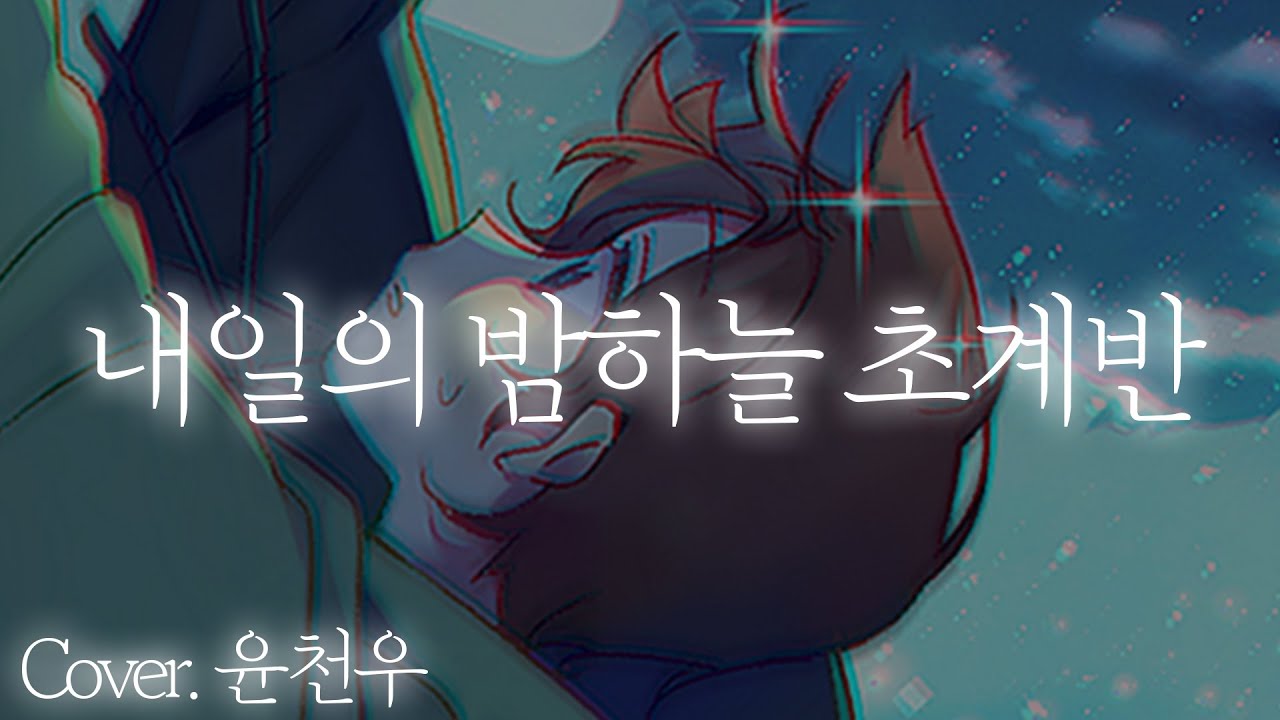 화음 O) 내일의 밤하늘 초계반 어쿠스틱  Ver. Acoustic (アスノヨゾラ哨戒班) 한국어 남자 커버 (Korean male cover) 【윤천우】