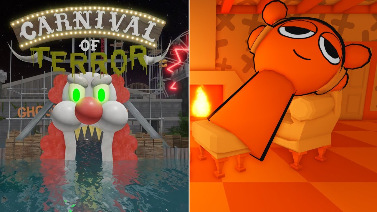 SPLANKI'S HOUSE RUN! (Obby) & UNDERWATER CARNIVAL OF TERROR (SCARY OBBY) = ROBLOX