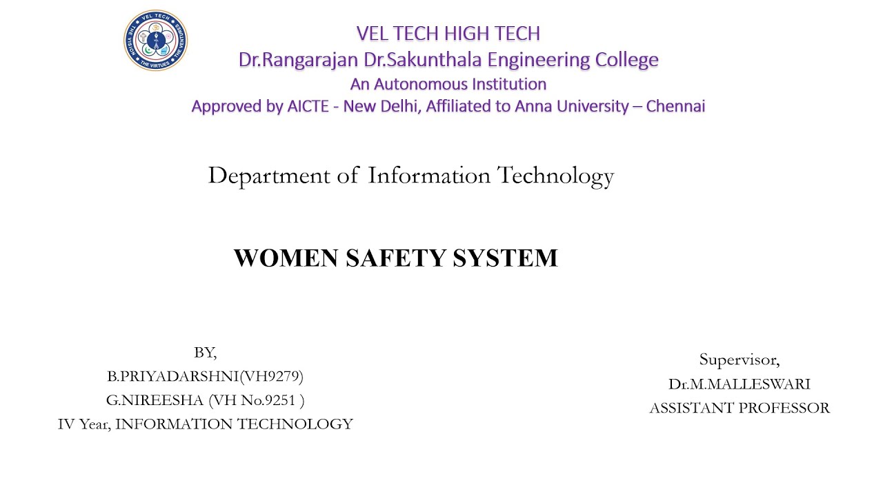WOMEN SAFETY SYSTEM PRESENTATION