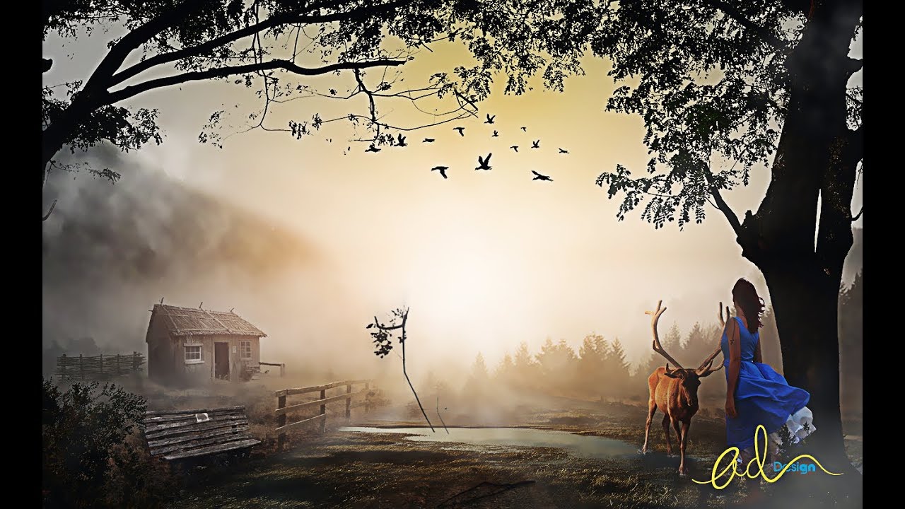 Photoshop Manipulation Tutorial - Amazing Light / Foggy Day Effect