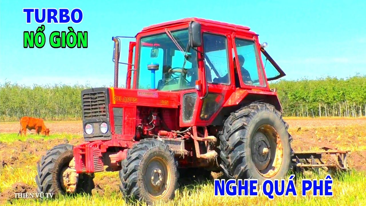 Máy Cày Belarus 825 Cày Đất Lên Liếp Trồng Cây, Tiếng Turbo Nổ Nghe Giòn Tan, Thiện Vũ TV